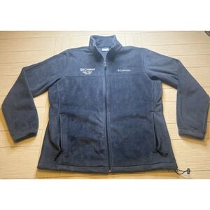 Columbia Jacket Mens Large Fleece Full‎ Zip Outdoor Lightweight Warm Coat. Blue